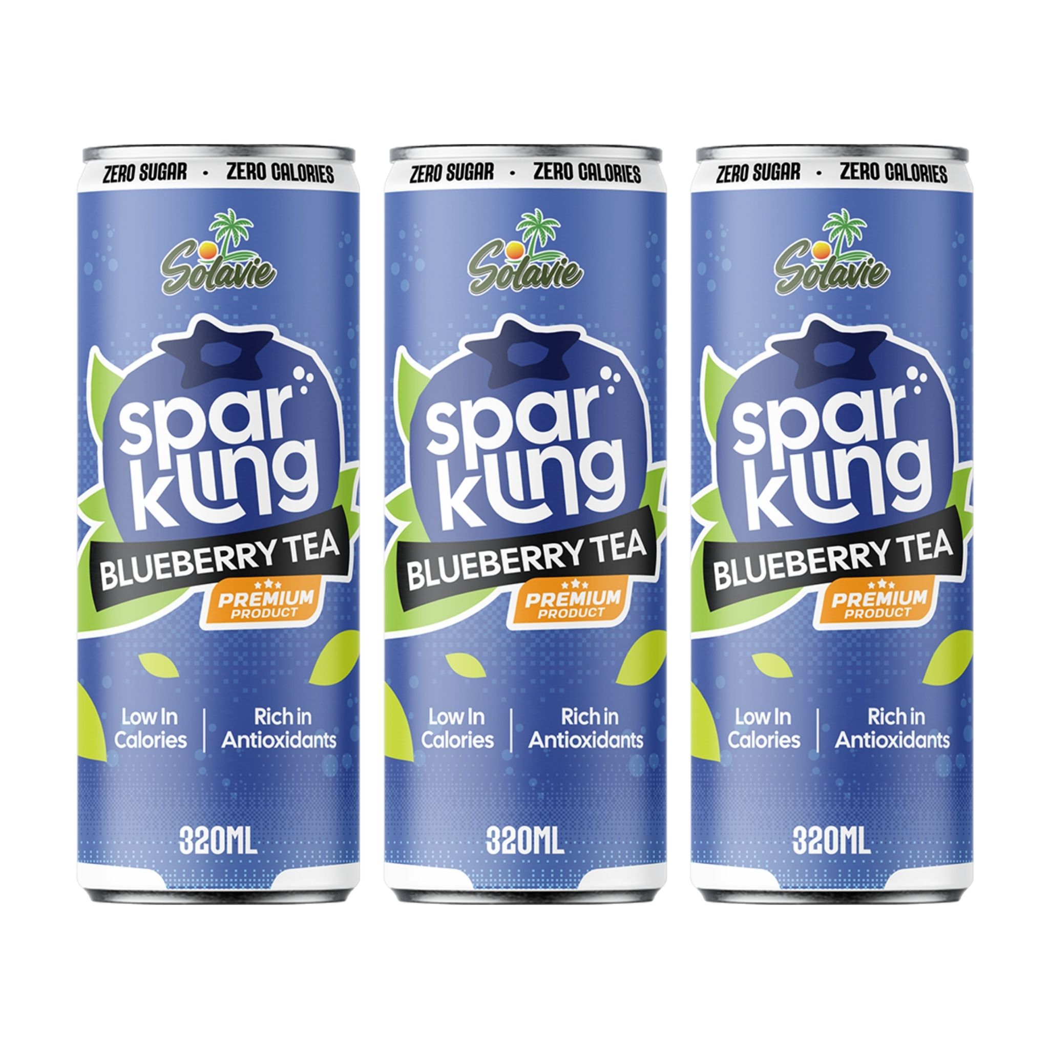 Solavie Sparkling Tea – Blueberry