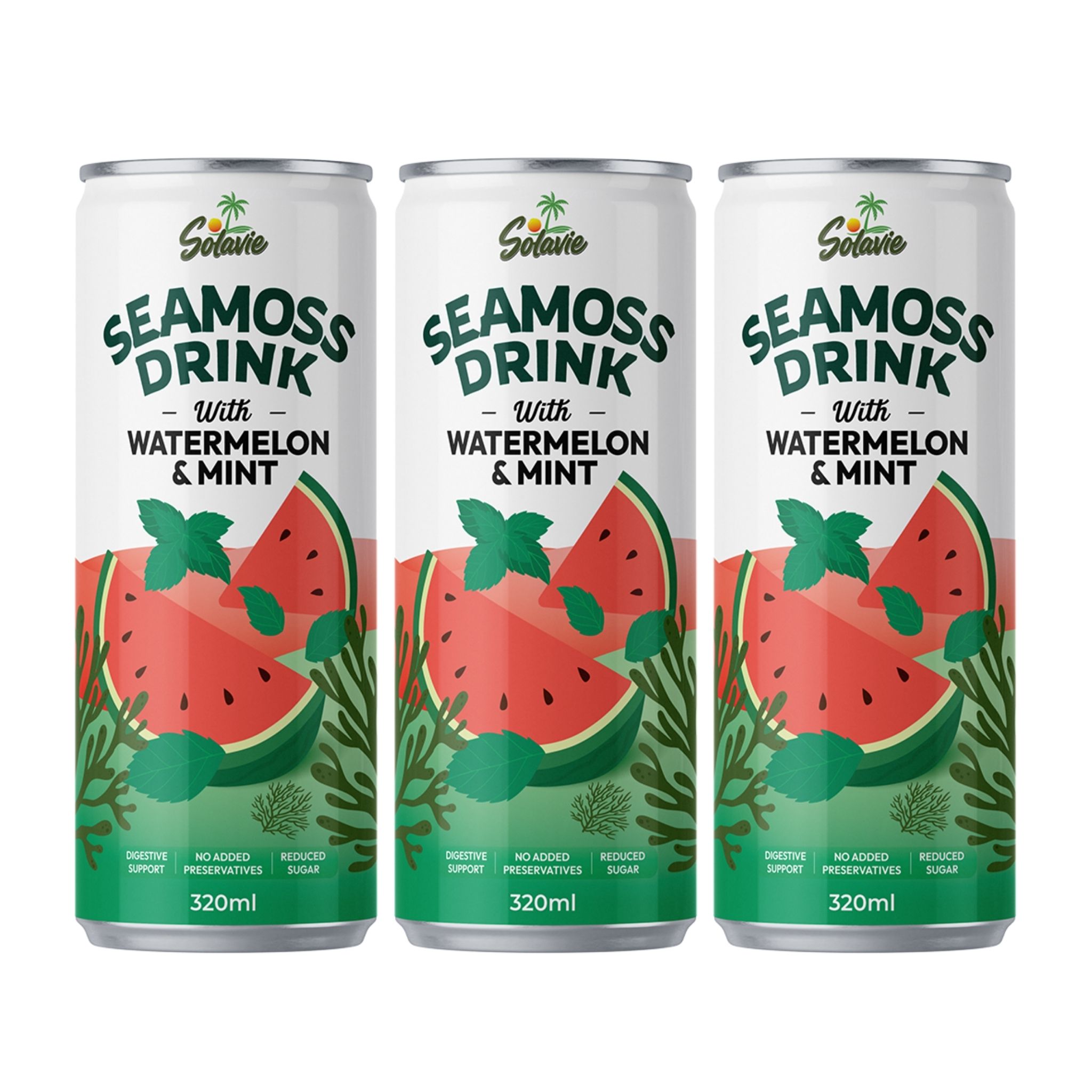 Solavie Seamoss Drink – Watermelon & Mint