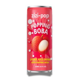 popping boba drink lychee