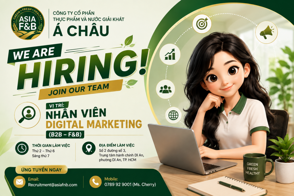 TUYỂN DỤNG NHÂN VIÊN DIGITAL MARKETING – CÔNG TY Á CHÂU