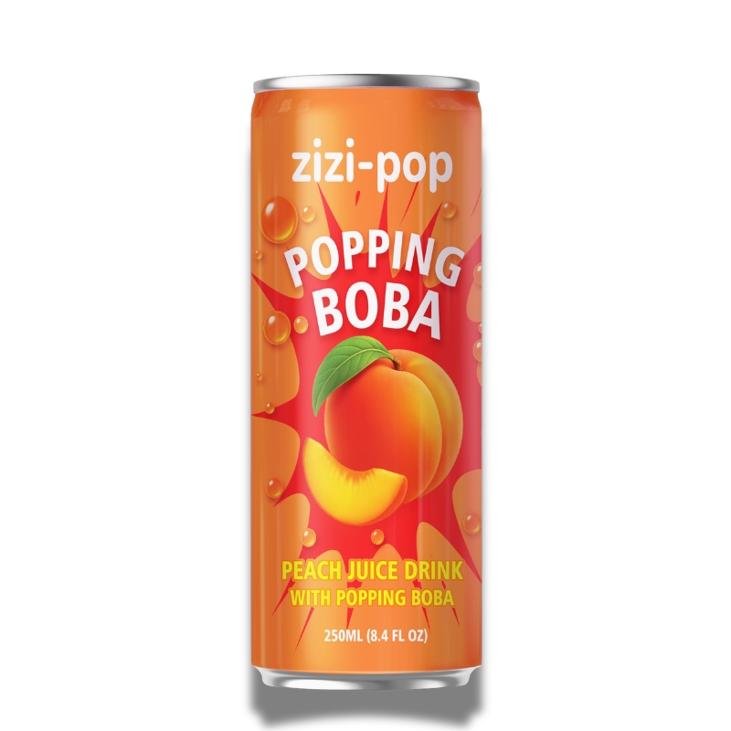 Popping Boba Drink with Peach