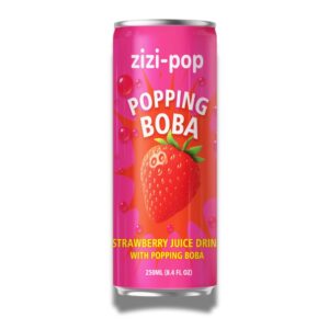 popping boba drink zizi pop strawberry