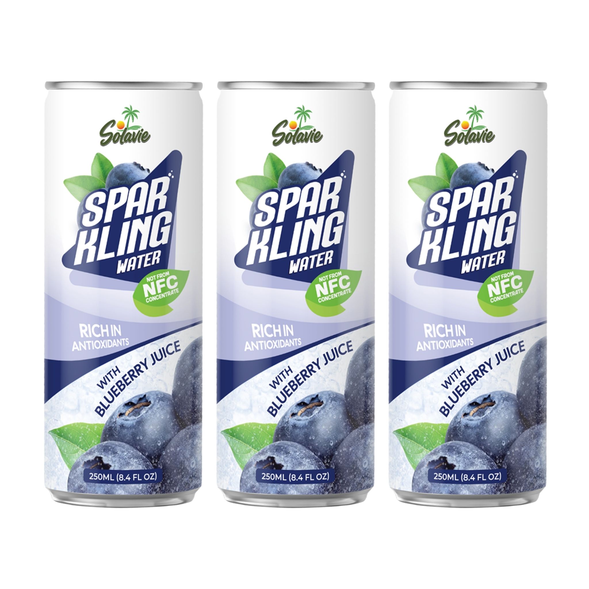 Solavie Sparkling Water – Blueberry