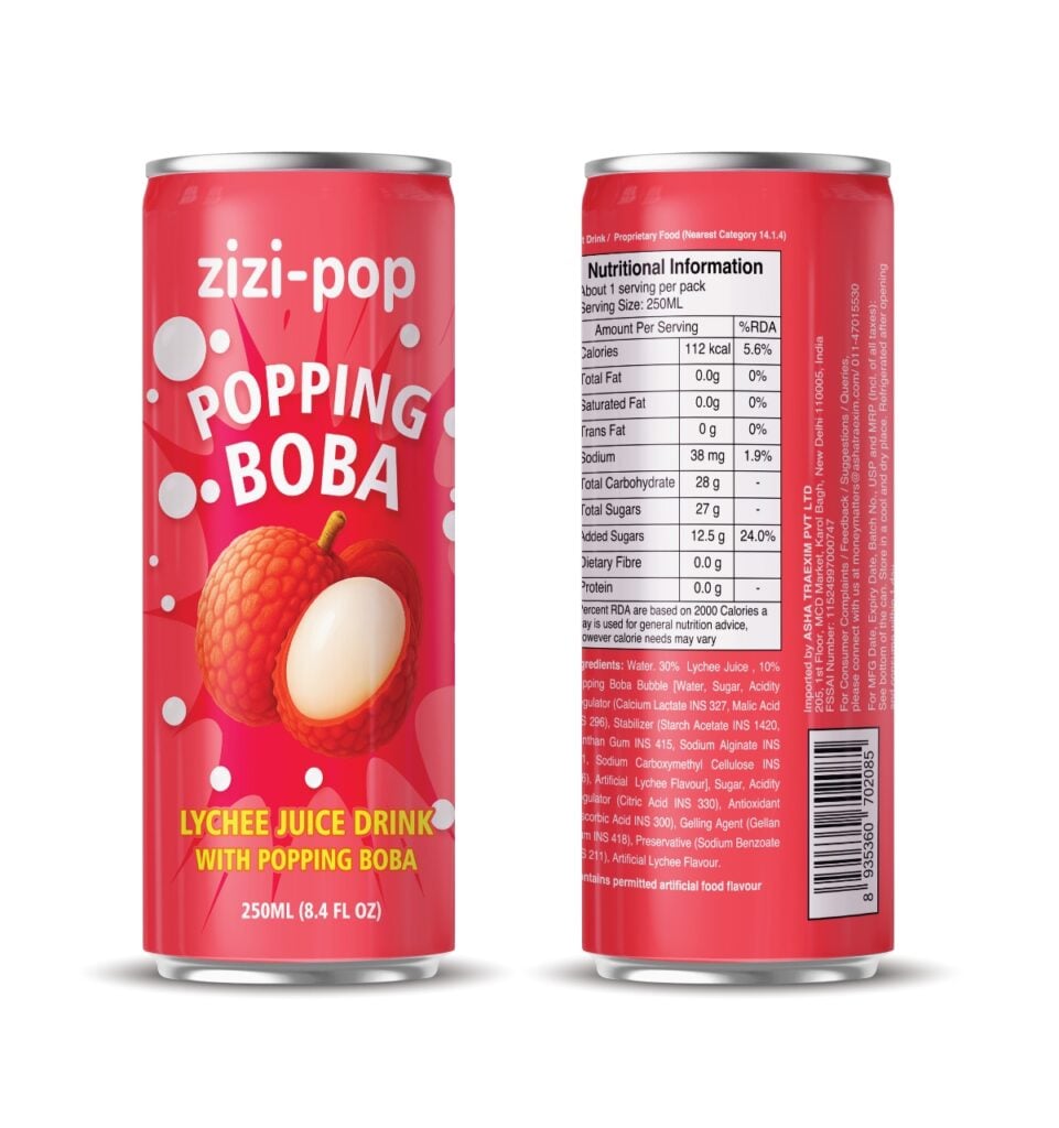 zizi pop popping boba drink lychee 