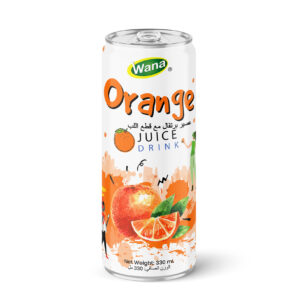 Wana Orange Juice with Pulp 320ml Canned | Real Orange Taste in Every Sip