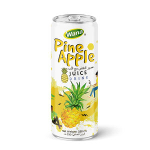 Wana Pineapple Juice with Pulp 320ml Canned | Tropical Freshness in Every Sip