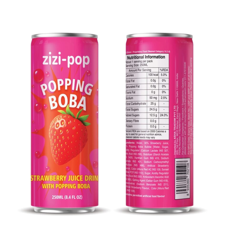 popping boba drink zizi pop strawberry