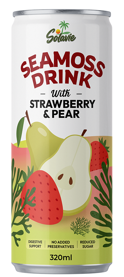 Solavie Seamoss Drink - Strawberry Pear