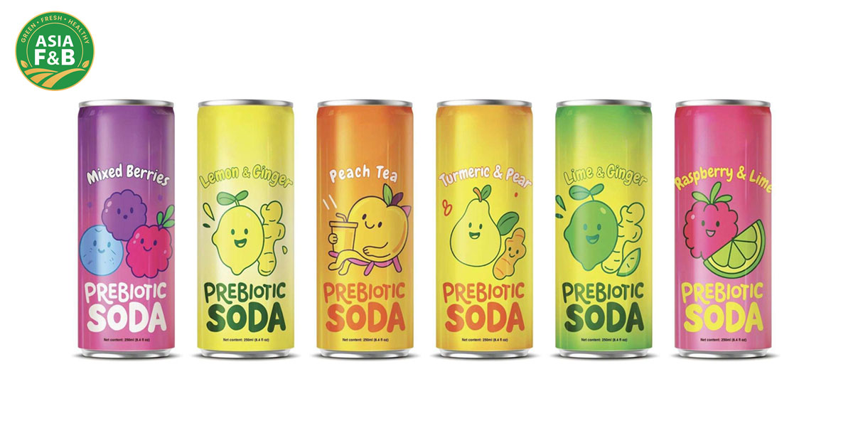 Prebiotic soda OEM manufacturing vibrant, retail-ready functional beverages